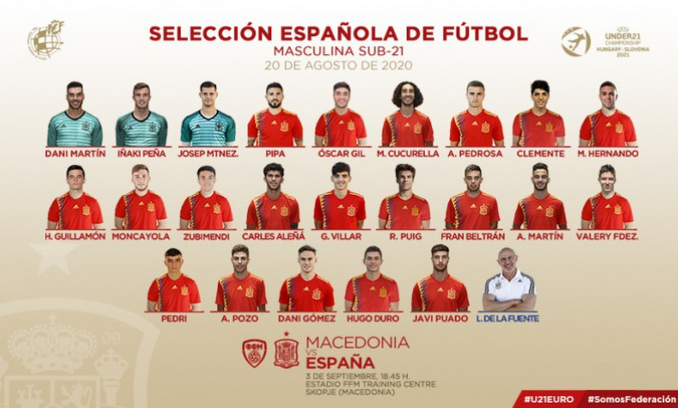 OFICIAL | Pedrosa en la lista de convocados de la Sub-21 